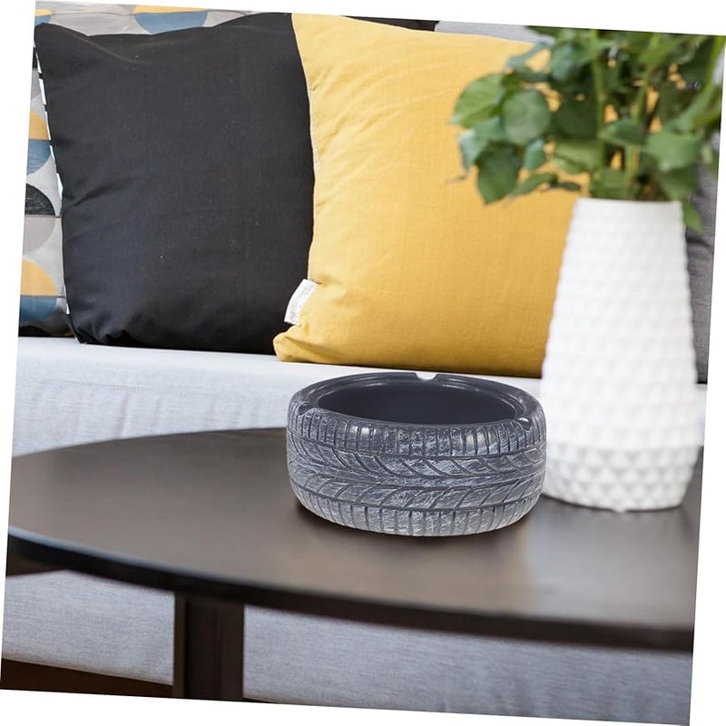 كابيلوك تصميم إطارات منفضة سجائر محمولة حامل رماد مكتبي أسود - Image 3